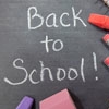 Back to School written on a chalkboard